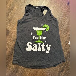 Gray Tank Top with Margarita Graphic